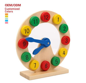 Hot Style Wooden Puzzle Hollow Digital Clock Early Education Kindergarten Toy for 3-6 Years Enlightenment for Kids Boys & Girls - Product Image 1