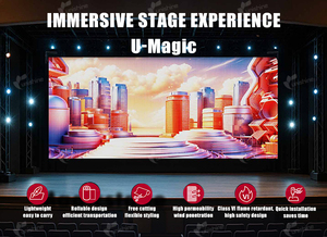 Desied cho trang trí sân khấu vải giống như thảm trong suốt Rèm linh hoạt <span class=keywords><strong>LED</strong></span> lưới màn hình - Product Image 5