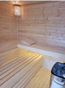 Cabine de sauna extérieure de style scandinave |   Maison de spa compacte en <span class=keywords><strong>bois</strong></span> avec véranda - Product Image 6