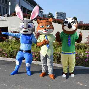 <span class=keywords><strong>Costume</strong></span> da Mascotte dei Personaggi del Film d'Animazione Zootopia, <span class=keywords><strong>Coniglio</strong></span> Juddy e Volpe Nick, per Uso Personale - Product Image 1