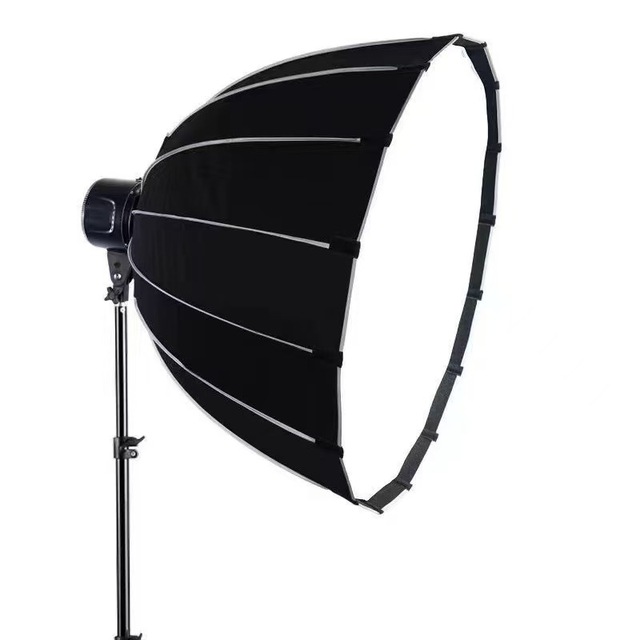 90cm Deep Parabolic Softbox with Grid Honeycomb Grid Bowens Mount Studio Fill Light Diffuser for Live Streaming Photography