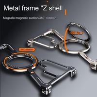 Coques de téléphone minimalistes en forme de Z pour Samsung S26 Ultra, avec béquille rotative, cadre en aluminium sans bords, protection antichoc