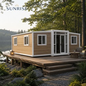บ้านคอนเทนเนอร์พับได้ขยายได้ SUNRISE ขนาด 40 ฟุต 2-4 ห้องนอน บ้านสำเร็จรูปเคลื่อนย้ายได้ บ้านขนาดเล็กทันสมัย สำหรับที่อยู่อาศัยกลางแจ้ง โรงแรม - Product Image 1