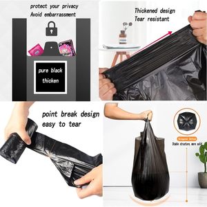 Bolsas de Basura Tipo Camiseta con Refuerzo Lateral, Bolsas de Plástico Resistentes con Asa para el Hombro, para Uso Doméstico, en la Cocina y para Desechos - Product Image 6