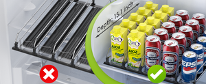 Hookei Supermarket Spring Loaded Adjustable Soda Can Bottle Beverage Pusher <b>Drink</b> <b>Shelf</b> Pusher Organizer System - Product Image 6