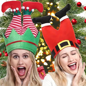 Giáng sinh ELF mũ nhựa 28*34 vui Đỏ chân trẻ em trang trí bên người lớn - Product Image 2
