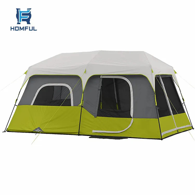 HOMFUL 8-10 persone tenda da cabina istantanea tenda da campeggio all'aperto di lusso per famiglie di grandi dimensioni