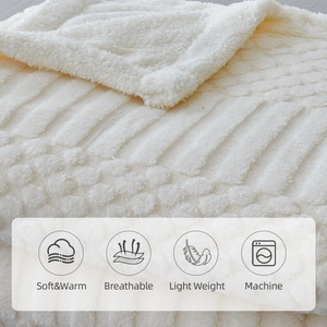 Poland Stock 3D Textured Sherpa Blanket KINGWOOD Super Soft Plush <b>Throw</b> <b>for</b> Sofa <b>Bed</b> EU Dropshipping - Product Image 4