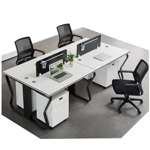 custom cheap china wholesale Steel wood office table modern office furniture