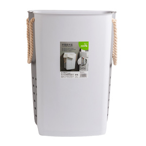 Folding Laundry <b>Basket</b> Rectangle Wall Mounted Thickened <b>Plastic</b> Breathable Clothes Organizer Foldable Storage <b>Basket</b> - Product Image 4