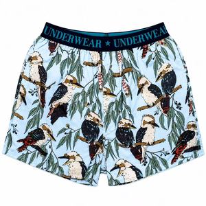 Calzoncillos bóxer <span class=keywords><strong>de</strong></span> cintura alta para hombre, 100% algodón tejido, transpirables, <span class=keywords><strong>de</strong></span> secado rápido, estampados, <span class=keywords><strong>de</strong></span> corte holgado con cintura elástica - Product Image 6
