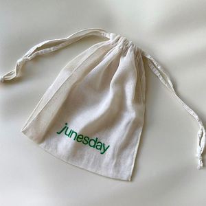 OEM Custom Your Own Dust Proof <b>Pouch</b> Cotton <b>Drawstring</b> Bag <b>Pouch</b> with Double Strings - Product Image 1