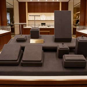 Custom Jewelry Display Props <b>Ring</b> <b>Necklace</b> Earrings Bracelet Racks Jewelry Display Stand Set - Product Image 6