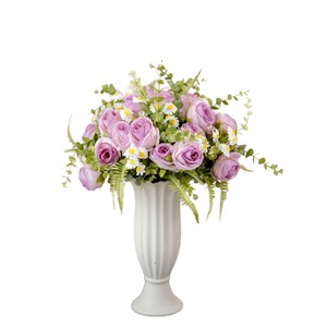 Bouquet de fleurs artificielles en roses pour mariée, style coréen, fausses roses, arrangements floraux pour demoiselles d'honneur - Product Image 5