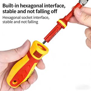 Tournevis multifonction rétractable 18-en-1 avec testeur <span class=keywords><strong>de</strong></span> tension, embouts multiples, manche en plastique, kit d'outils <span class=keywords><strong>de</strong></span> réparation domestique DIY - Product Image 4