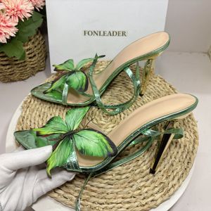 Chaussures à talons pour femmes, escarpins style été, vert, talon haut pour femmes - Product Image 5