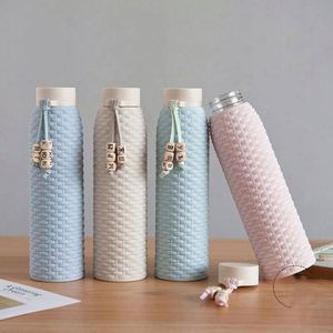ขวดน้ำแก้วสีขาวพิมพ์โลโก้ตามสั่ง ทนทาน ไม่แตกหัก พร้อมที่กรองชา - Product Image 4
