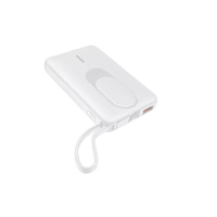 Banco de Energía con Cables Integrados para Teléfono Móvil, Alta Capacidad, Indicador Luminoso, Carga Rápida, Portátil