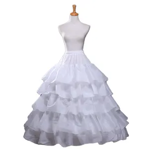 10% OFF 4 Lingkaran 5 Lapisan Ball Gown Rok Dalam Petticoat Crinoline Underskirt Besar Ruffle Aksesoris Wedding Tulle Underskirts