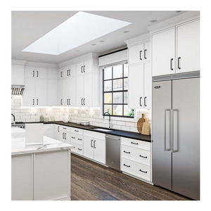 Armadietto da cucina francese Chic Set da cucina in legno massello americano effetto pietra calcarea - Product Image 3