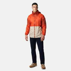 Latest Solid Color Windbreaker <b>Jacket</b> <b>Men</b> Breathable <b>Lightweight</b> Anti Wrinkle Premium Quality Custom Outdoor Fashion Wear Front - Product Image 1