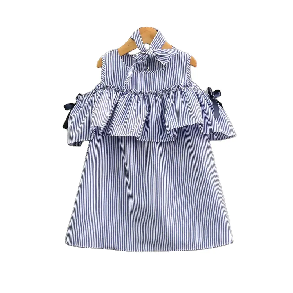 Vestito da neonata con stampa fascia Plaid Bow Summer Princess Party Dress Infant Toddler Clothes neonato abbigliamento per bambini