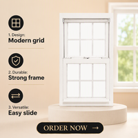 Ventana Corredera de Aluminio Moderna para Dormitorio, con Elevación, Dimensiones Personalizadas, Certificación Energy Star, para Apartamentos y Hoteles