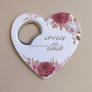 Biểu Tượng Tùy Chỉnh Món Quà Cưới Hình Trái Tim Nam Châm Tủ Lạnh Chai Cụ Mở Với Tên - Product Image 5