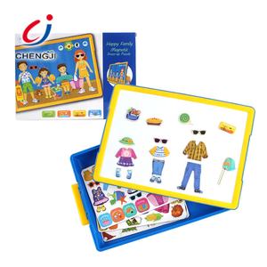 Bambola magnetica educativa per bambini dress up painting 2 in 1 board toy puzzle magnetico scrittura tavolo da disegno giocattolo per bambini - Product Image 6
