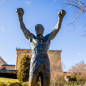 Vincentaa Life Size Sports Escultura Bronce <span class=keywords><strong>Sylvester</strong></span> Stallone Rocky Ballboa Estatuas DE BRONCE al aire libre - Product Image 4