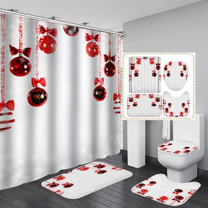 Tapis de montage à <span class=keywords><strong>angle</strong></span> direct d'usine Offre Spéciale avec ensembles de salle de bain ensemble de <span class=keywords><strong>rideau</strong></span> de <span class=keywords><strong>douche</strong></span> papillons 4 pièces - Product Image 3