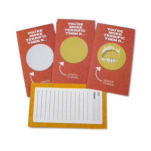 כרטיסי גירוד להגרלה מודפסים בצבע מלא בהתאמה אישית, מחומר PVC, כרטיסי הנחה - Product Image 2