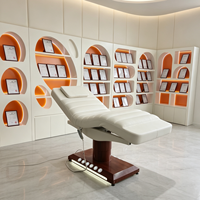 Table de massage électrique chauffante de luxe à commande monoposte pour spa et salon, idéale pour esthéticiennes, soins du visage et extensions de cils
