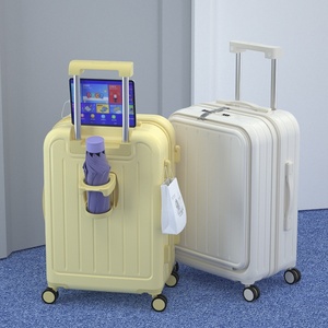 Maleta de Viaje con Ruedas Giratorias ABS Recargable con Apertura Frontal de 20 Pulgadas, Ligera, Anti-Robo, Impermeable, para Hombre - Product Image 3