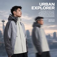 Veste longue imperméable réfléchissante avec fermeture éclair, coupe-vent à capuche pour hommes et femmes, vêtements de travail d'extérieur