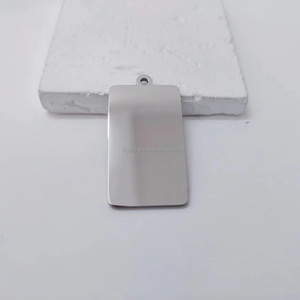 Bán buôn đồ trang sức thép không gỉ Bạc Mặt dây chuyền tùy chỉnh khắc thư Tag cho cá nhân khắc vòng cổ - Product Image 5