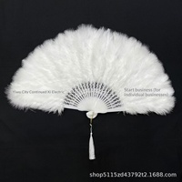 Éventail de mariée vintage style fabricant, 25 plumes épaisses, fait main, pour danse et accessoire photo