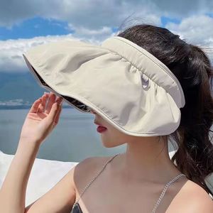 Chapeau de soleil pour femme à large bord avec protection UV, rose, en polyester, pour usage extérieur - Product Image 3