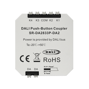ตัวเชื่อมต่อปุ่มกด <span class=keywords><strong>DALI</strong></span> 2 ที่รองรับมาตรฐาน IEC62386 รองรับการเชื่อมต่อแบบ <span class=keywords><strong>Multi</strong></span>-<span class=keywords><strong>master</strong></span> สำหรับระบบไฟส่องสว่างเชิงพาณิชย์ - Product Image 1
