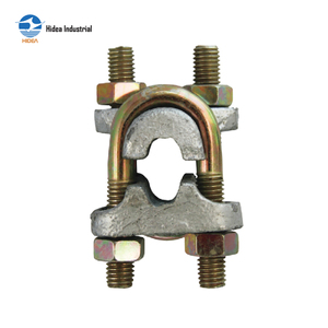 Abrazadera Doble para Sillín con Doble Perno en U de Acero Maleable Fundido, Templado y Recubierto de Zinc para Seguridad de Cables Metálicos - Product Image 2