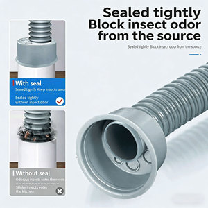 Tuyau de vidange flexible personnalisé pour évier de cuisine, siphon d'évier, accessoires d'évier, vente en gros - Product Image 4