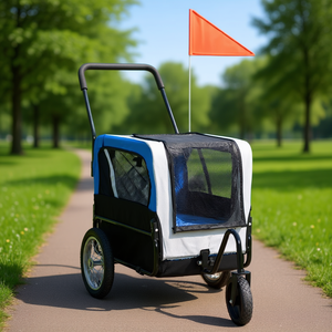 Remorque vélo 2-en-1 Petgear à 3 roues, pliable, pour le transport d'animaux, utilisation en extérieur - Product Image 2