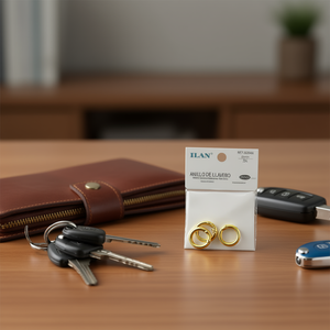 Portachiavi Ilan Gold Split da 25 mm per chiavi e accessori - Product Image 3