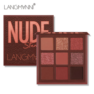 Langmanni <strong>huda</strong> Nude Desert Eyeshadow Palette Shimmer Matte Long-Lasting Non-Fly Powder - Product Image 3