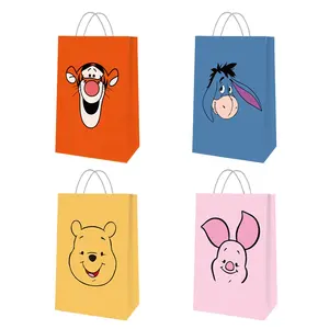 Fabrika toptan taşınabilir karikatür hediye çantası sevimli cep canavar kağıt şeker çanta çocuk Anime festivali kağıt torba