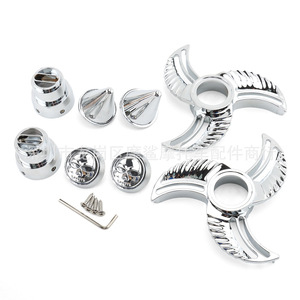 ฝาครอบเพลาหน้าพลาสติก MS ขนาด 15x15x4.5 สีดำเคลือบด้วยไฟฟ้า สำหรับตกแต่งล้อรถมอเตอร์ไซค์ฮาร์เลย์ - Product Image 2