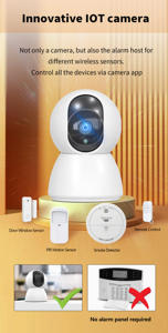 Tuya Smart Life WiFi IPカメラ セキュリティアラームシステム ナイトビジョン 双方向音声 CMOSセンサー IP65 SDカード クラウドストレージ 3MP - Product Image 2