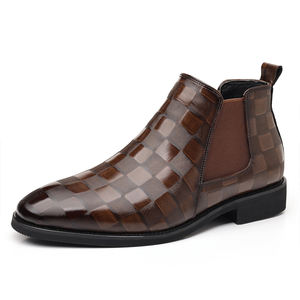 Botas Chelsea Italianas de Alta Calidad para Hombre, Diseño de Invierno, Zapatos de Cuero PU, Botas Casuales para Hombre - Product Image 1