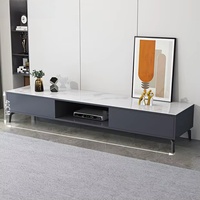 Meuble TV, Table Basse Minimaliste Moderne, Combinaison Luxe Léger pour Salon, Nouveau Meuble Bas, Petit Meuble de Salon