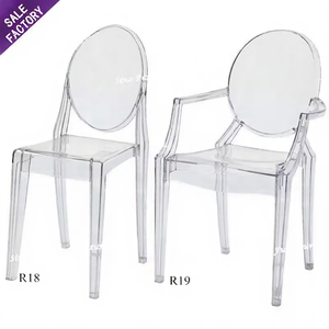 Sedia in Resina Dorata Trasparente Stile Tiffany, Bestseller per Esterni, Giardino <span class=keywords><strong>e</strong></span> Caffè - Product Image 4